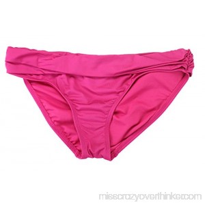 Kenneth Cole Women's Berry Pink Solid Hipster Bikini Bottom Large B00U6O7BJI